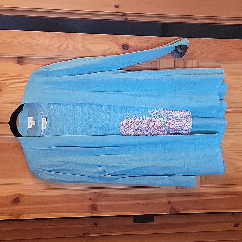 Beautiful linen, paisley sweater set